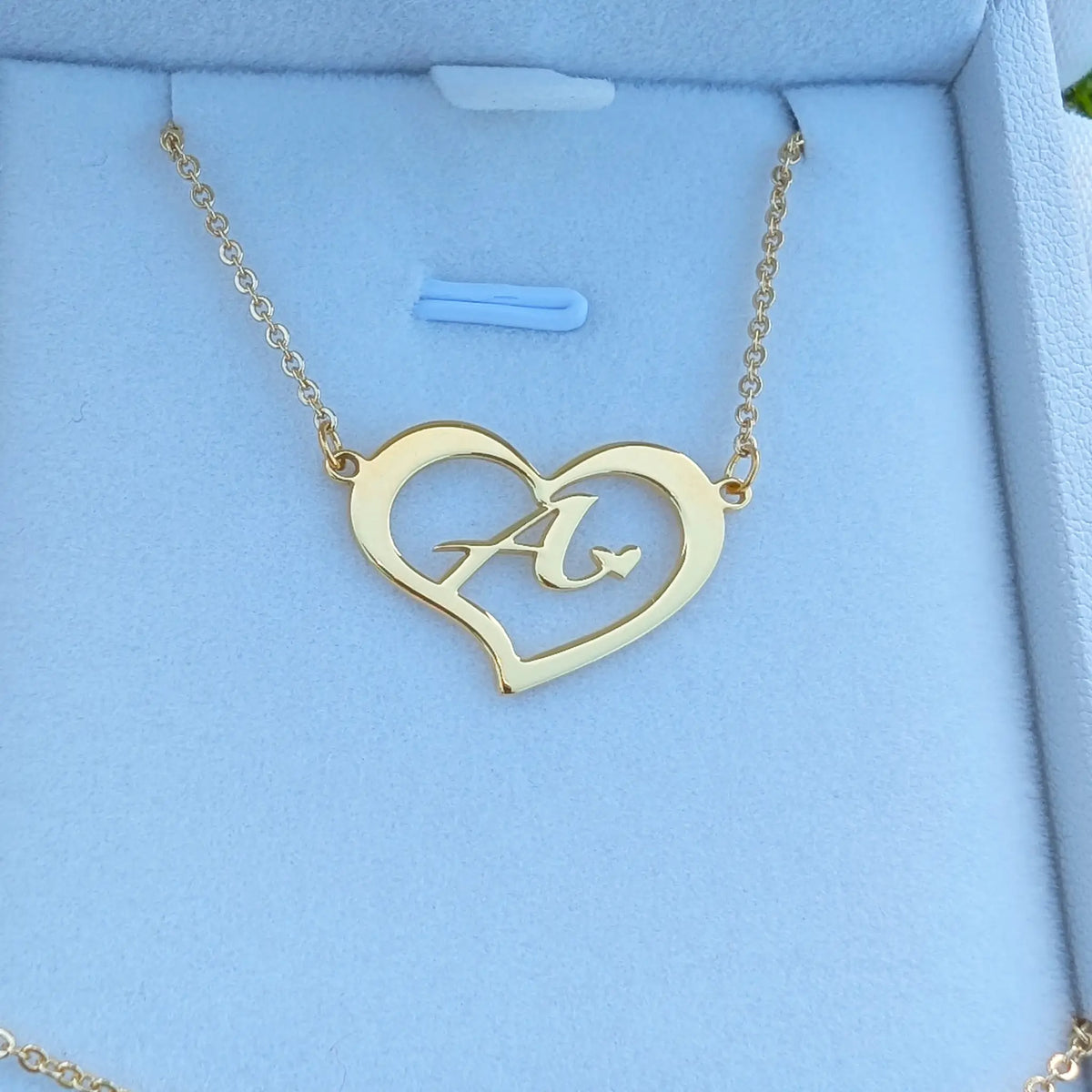 Collier Lettre personnalisé en argent 925 rhodié en or