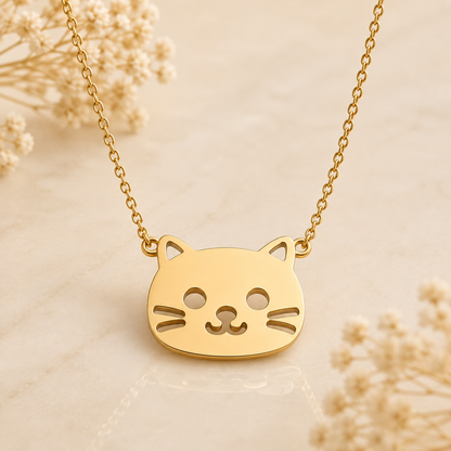 Collier Chat ORALYS en argent 925 doré