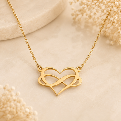 Collier Cœur Infini ORALYS en argent 925 doré