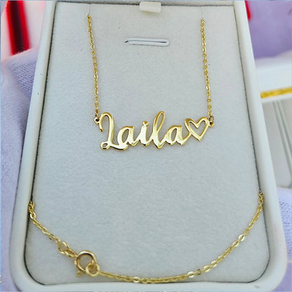 Collier personalisé en argent 925 rhodié en or