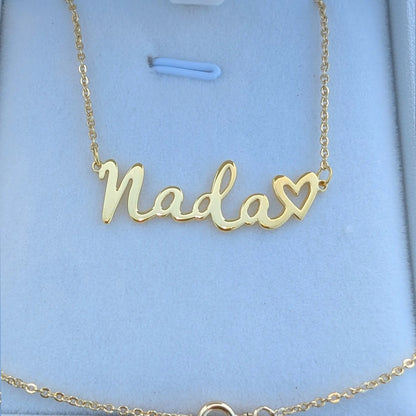 Collier personalisé en argent 925 rhodié en or