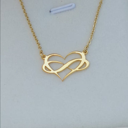 Collier Cœur Infini en argent 925 doré