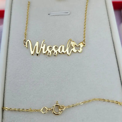 Collier personalisé en argent 925 rhodié en or